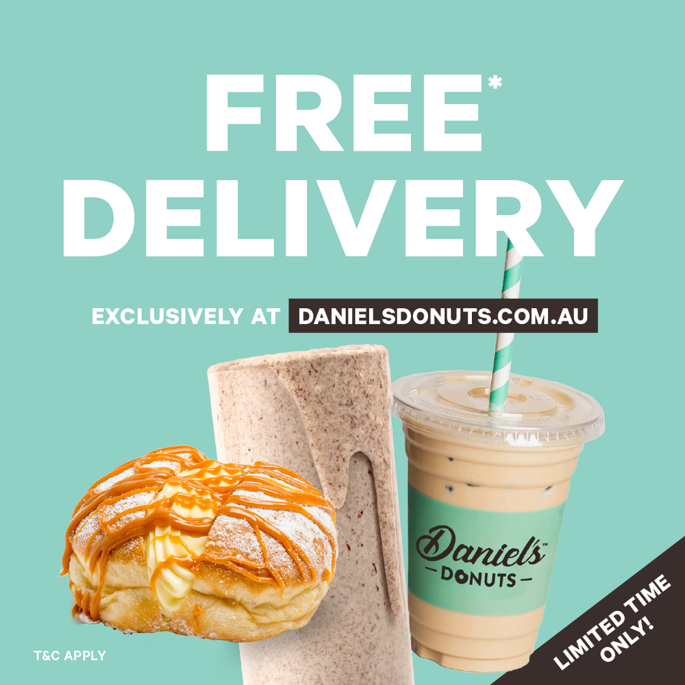 Order your favorite Daniel's Donuts Now & Get It Delivered FREE!*