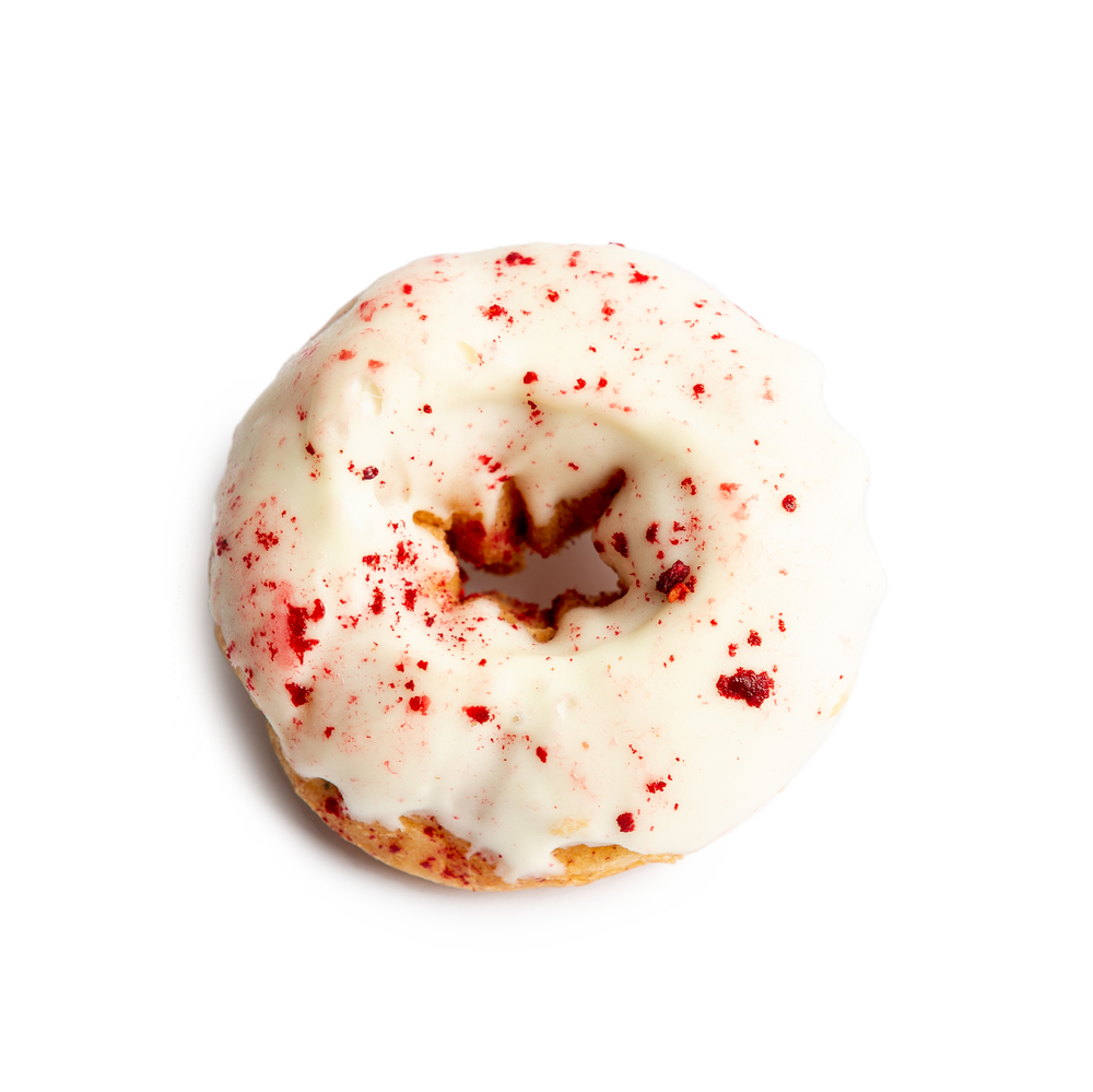 Gluten Free White Chocolate Raspberry Donut | 292kJ
